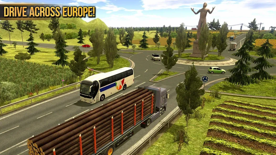 Скачать взломанную Truck Simulator : Europe  [МОД Unlocked] — стабильная версия apk на Андроид screen 3