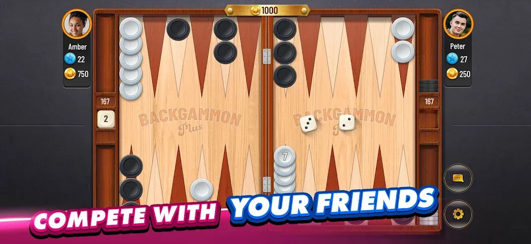 Скачать взлом Backgammon Plus — Board Game (Бэкгаммон Плюс)  [МОД Menu] — последняя версия apk на Андроид screen 2