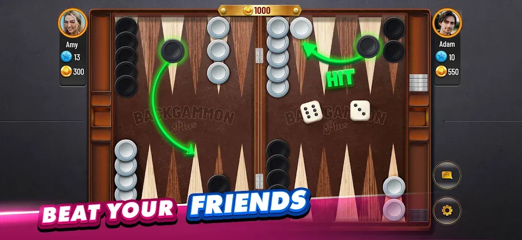 Скачать взлом Backgammon Plus — Board Game (Бэкгаммон Плюс)  [МОД Menu] — последняя версия apk на Андроид screen 3