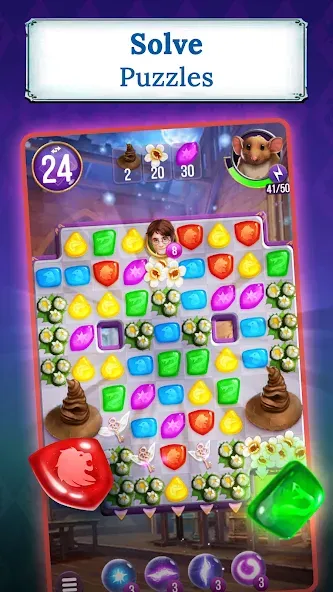 Скачать взломанную Harry Potter: Puzzles & Spells  [МОД Unlocked] — полная версия apk на Андроид screen 1