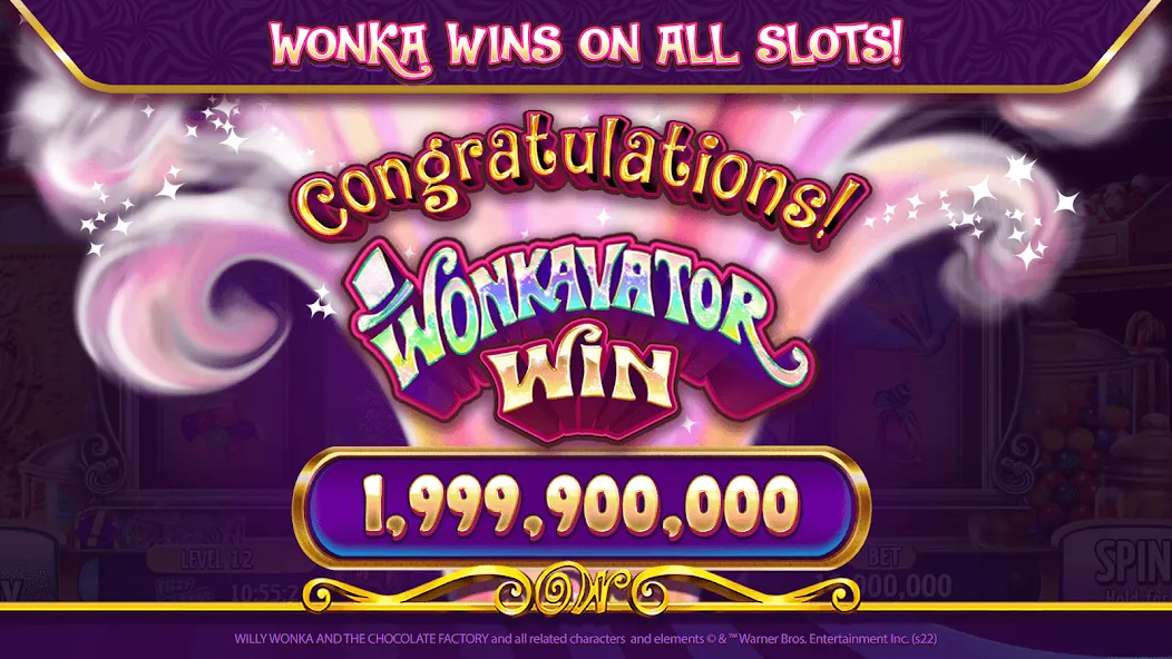 Скачать взломанную Willy Wonka Vegas Casino Slots (Вилли Вонка Вегас Казино Слоты)  [МОД Бесконечные деньги] — стабильная версия apk на Андроид screen 1