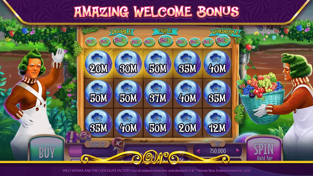 Скачать взломанную Willy Wonka Vegas Casino Slots (Вилли Вонка Вегас Казино Слоты)  [МОД Бесконечные деньги] — стабильная версия apk на Андроид screen 5