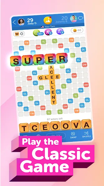 Взлом Words With Friends 2 Word Game (Вордс вит Френдс 2 Классик)  [МОД Бесконечные деньги] — полная версия apk на Андроид screen 1