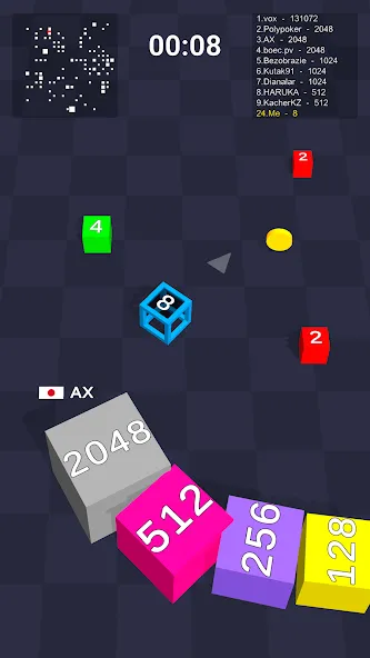 Скачать взломанную Cube Arena 2048: Merge Numbers  [МОД Unlocked] — последняя версия apk на Андроид screen 2