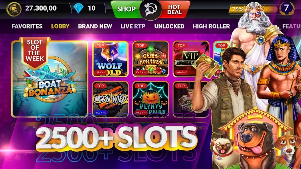 Взломанная SpinArena Online Casino Slots (СпинАрена Онлайн Казино Слоты)  [МОД Mega Pack] — последняя версия apk на Андроид screen 1