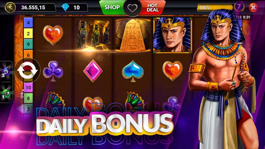 Взломанная SpinArena Online Casino Slots (СпинАрена Онлайн Казино Слоты)  [МОД Mega Pack] — последняя версия apk на Андроид screen 4