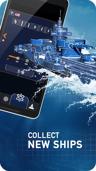 Скачать взломанную Fleet Battle — Sea Battle  [МОД Все открыто] — последняя версия apk на Андроид screen 5