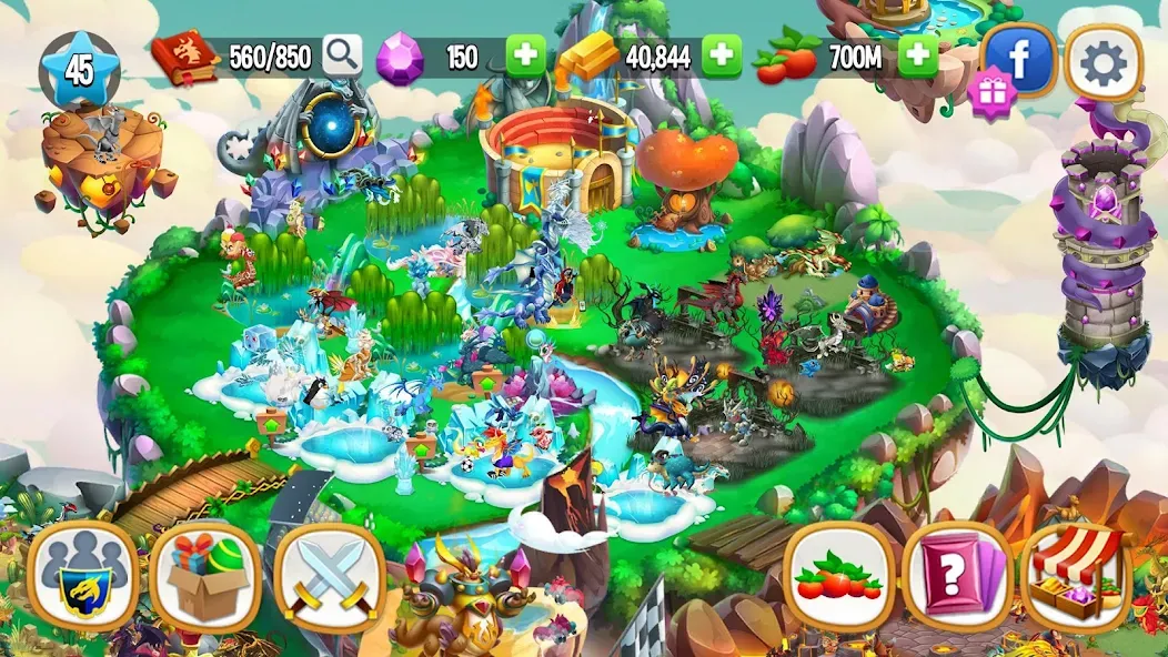 Скачать взломанную Dragon City: Mobile Adventure  [МОД Unlimited Money] — последняя версия apk на Андроид screen 4