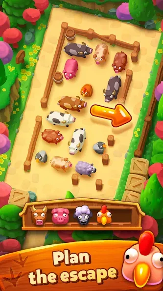 Взломанная Farm Jam: Animal Parking Game (Фарм Джам)  [МОД Бесконечные монеты] — полная версия apk на Андроид screen 4