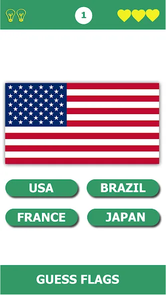 Скачать взломанную Flag Quiz Gallery: Quiz, Guess (Флаг квиз галерея)  [МОД Menu] — последняя версия apk на Андроид screen 1