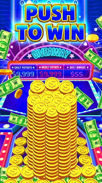 Скачать взлом Cash Carnival Coin Pusher Game (Кэш Карнавал Монетный Толкатель Игра)  [МОД Много монет] — полная версия apk на Андроид screen 2