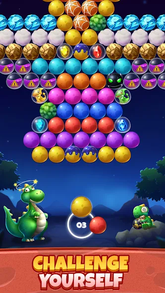 Взлом Bubble Shooter Primitive Eggs (Бабл Шутер Примитивные Яйца)  [МОД Бесконечные монеты] — полная версия apk на Андроид screen 5