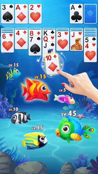 Взлом Solitaire Fish  [МОД Бесконечные деньги] — стабильная версия apk на Андроид screen 2