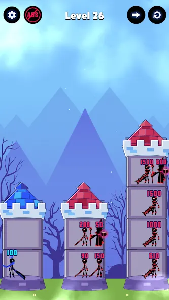 Скачать взломанную Hero Castle War: Tower Attack (Хиро Касл Вар)  [МОД Menu] — последняя версия apk на Андроид screen 4