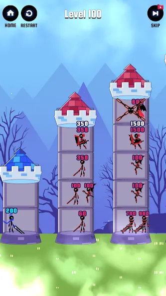 Скачать взломанную Hero Castle War: Tower Attack (Хиро Касл Вар)  [МОД Menu] — последняя версия apk на Андроид screen 5