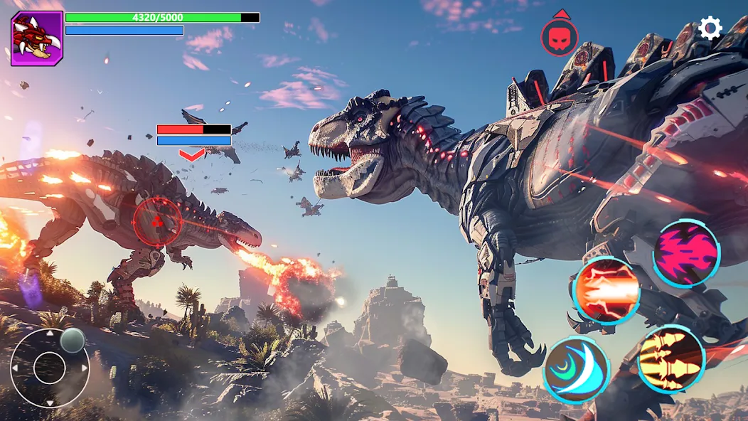 Скачать взломанную Mech War: Jurassic Dinosaur (Мех Батл)  [МОД Mega Pack] — полная версия apk на Андроид screen 5