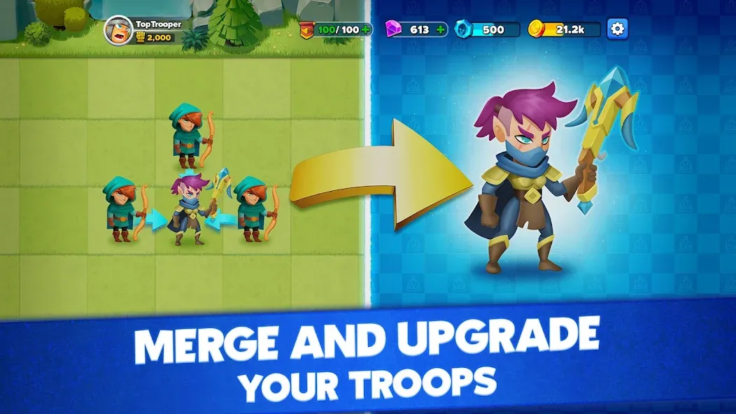 Скачать взлом Top Troops: Adventure RPG (Топ Трупс)  [МОД Mega Pack] — последняя версия apk на Андроид screen 1