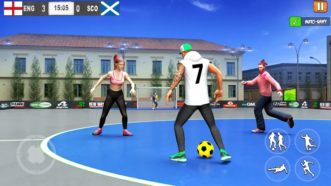 Взломанная Street Football: Futsal Games (Стрит Футбол)  [МОД Menu] — стабильная версия apk на Андроид screen 2