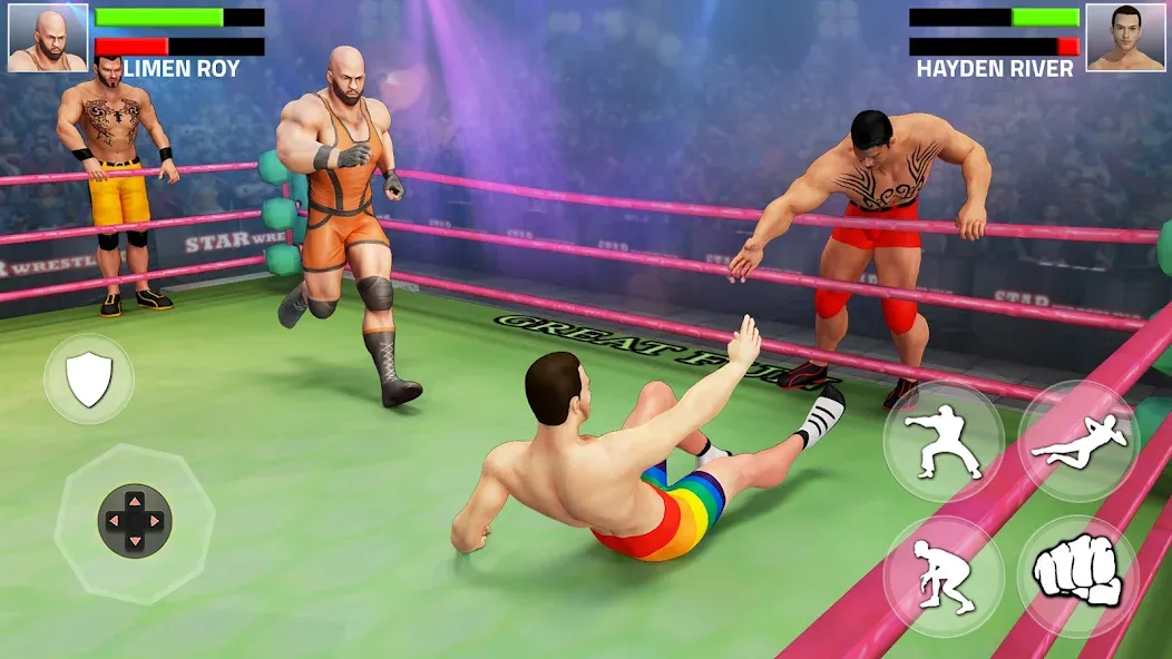 Взломанная Tag Team Wrestling Game (Таг Тим Реслинг Гейм)  [МОД Unlimited Money] — последняя версия apk на Андроид screen 1