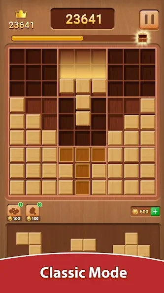 Скачать взломанную Wood Block Puzzle (Вуд Блок Пазл)  [МОД Unlocked] — полная версия apk на Андроид screen 1