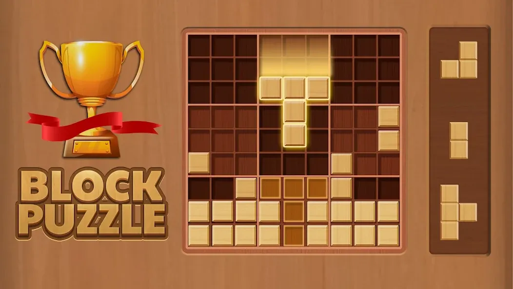 Скачать взломанную Wood Block Puzzle (Вуд Блок Пазл)  [МОД Unlocked] — полная версия apk на Андроид screen 5