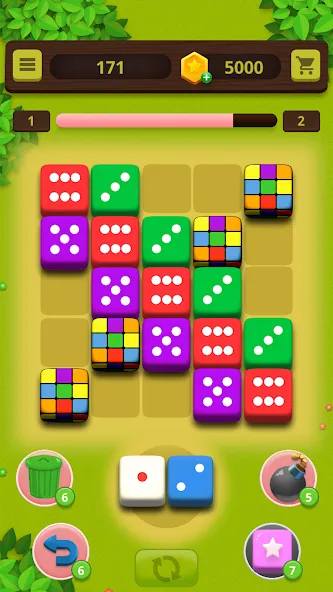 Скачать взлом Dice Craft — Merge Puzzle (Дайс Крафт)  [МОД Много денег] — стабильная версия apk на Андроид screen 2