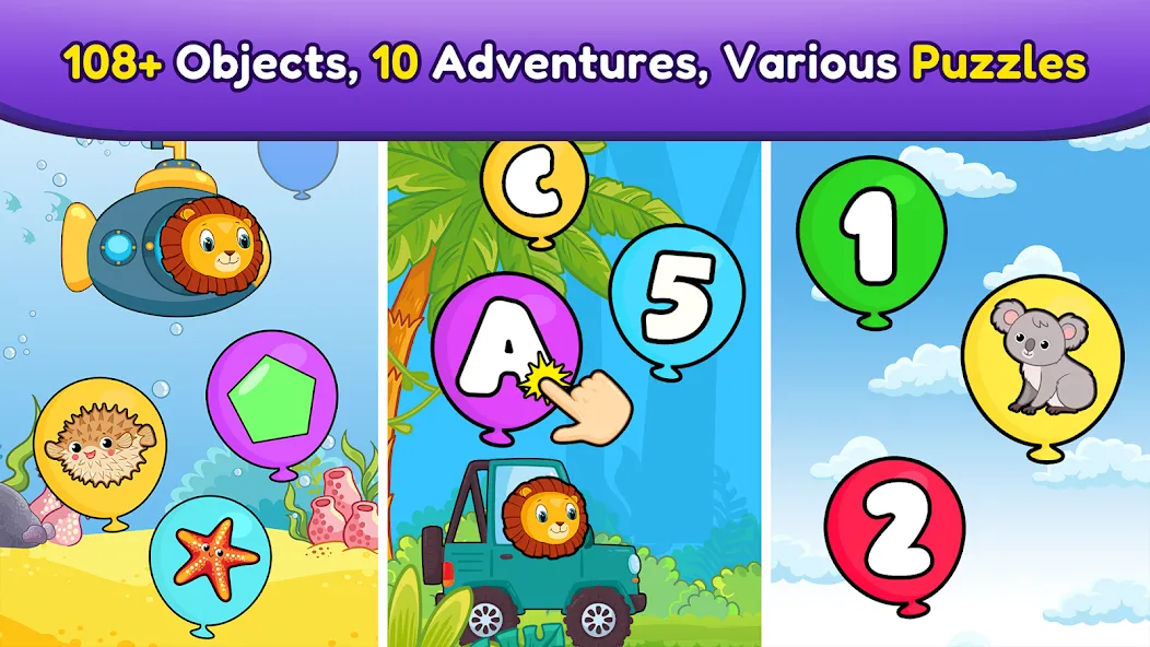 Скачать взлом Balloon Pop Kids Learning Game  [МОД Бесконечные деньги] — стабильная версия apk на Андроид screen 5