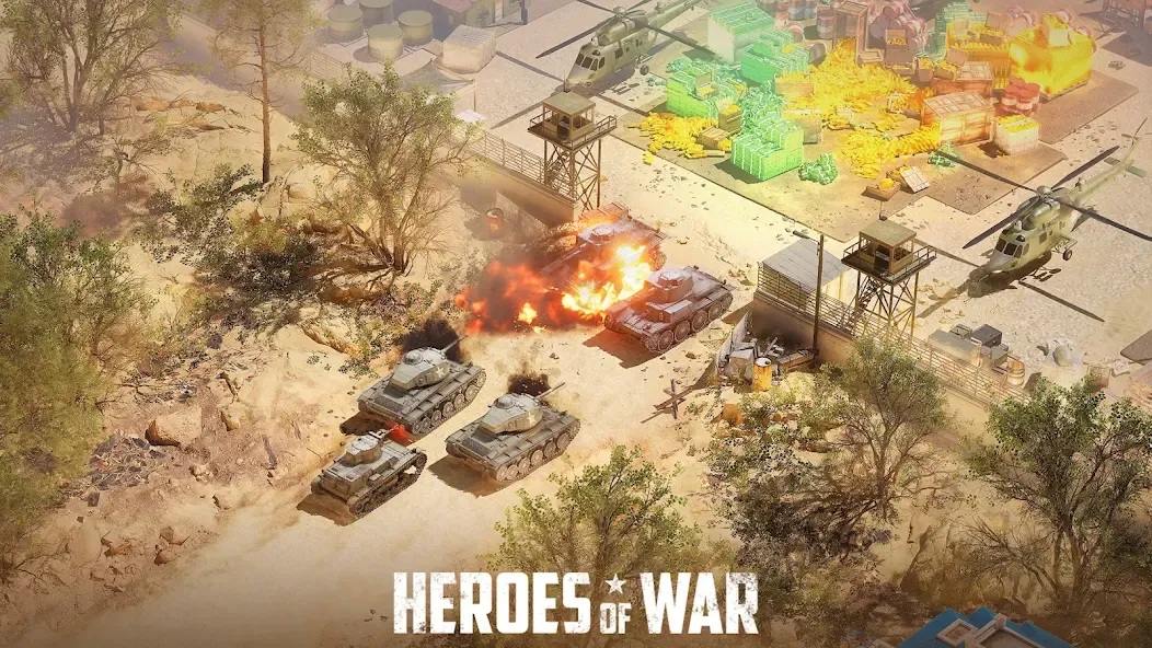 Взлом Heroes of War: Idle army game (Герои войны)  [МОД Unlimited Money] — последняя версия apk на Андроид screen 2