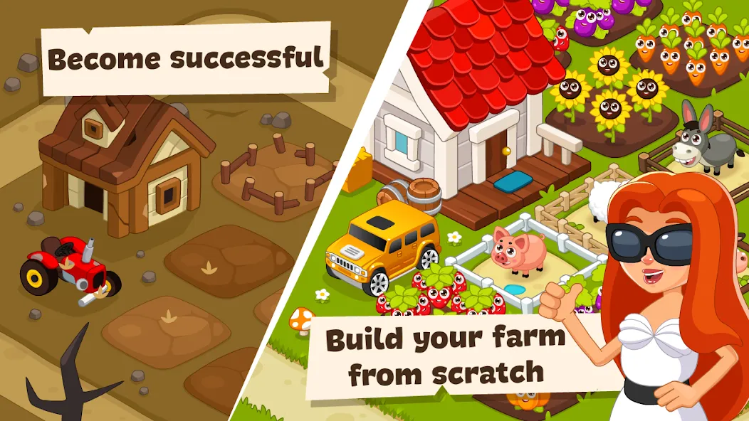 Взломанная Idle Farm Game Offline Clicker  [МОД Menu] — стабильная версия apk на Андроид screen 2