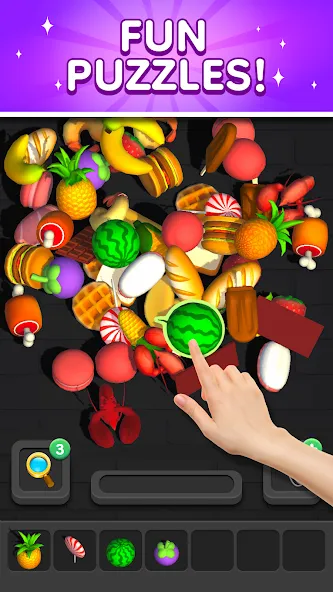 Взлом Match 3D — Tile Triple Puzzle (Матч 3Д)  [МОД Unlocked] — последняя версия apk на Андроид screen 2