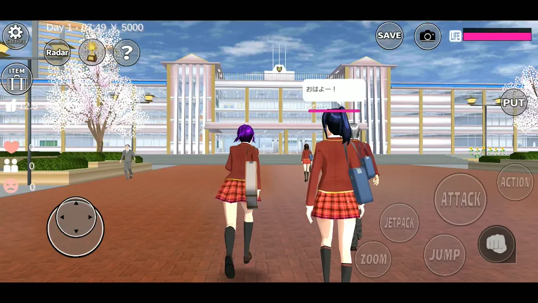 Взломанная SAKURA School Simulator (Сакура Скул Симулятор)  [МОД Много денег] — последняя версия apk на Андроид screen 1