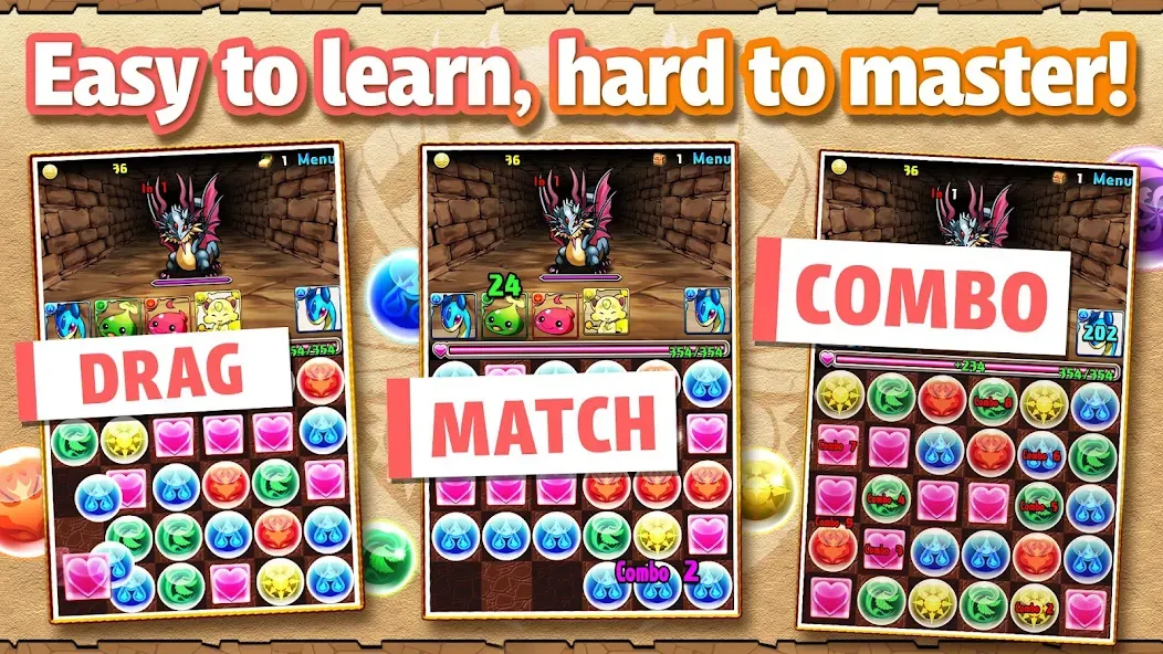 Скачать взломанную Puzzle & Dragons  [МОД Много денег] — стабильная версия apk на Андроид screen 2