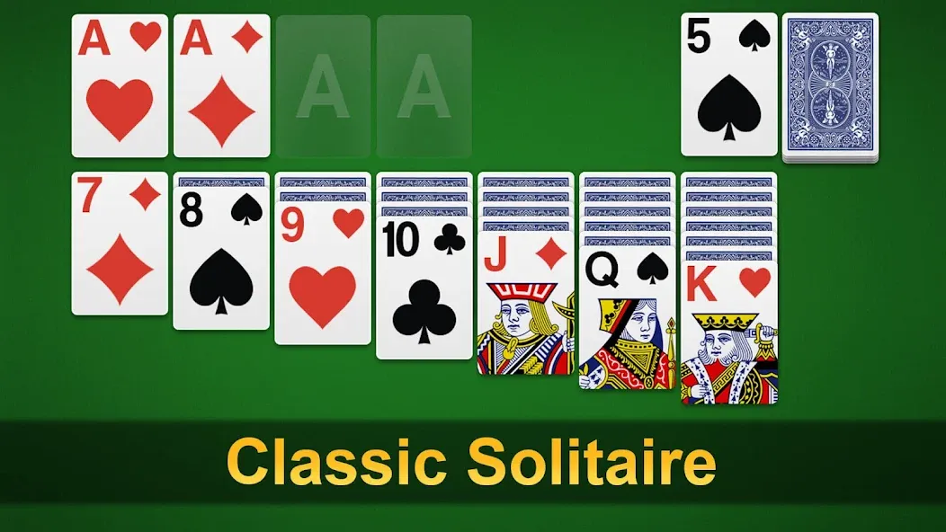 Взломанная Klondike Solitaire — Patience  [МОД Unlocked] — полная версия apk на Андроид screen 1