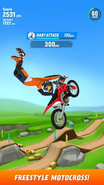 Скачать взломанную Max Air Motocross (Макс Эйр Мотокросс)  [МОД Menu] — последняя версия apk на Андроид screen 1