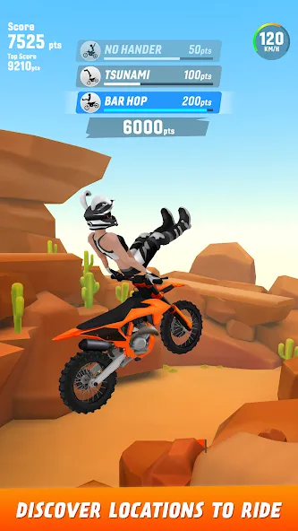 Скачать взломанную Max Air Motocross (Макс Эйр Мотокросс)  [МОД Menu] — последняя версия apk на Андроид screen 2