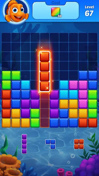 Взломанная Block Puzzle Ocean  [МОД Бесконечные деньги] — стабильная версия apk на Андроид screen 4