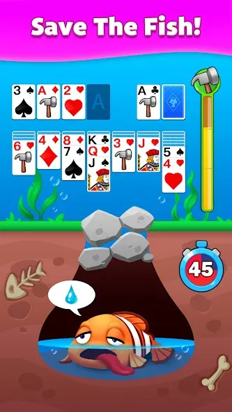 Взлом Solitaire Fish  [МОД Много денег] — полная версия apk на Андроид screen 2