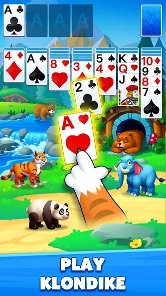 Скачать взлом Solitaire Zoo  [МОД Бесконечные деньги] — стабильная версия apk на Андроид screen 1