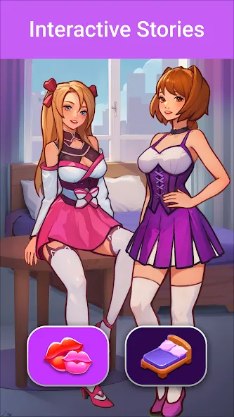 Взломанная LUV: Anime Girls Adult Game XX (ЛЮВ)  [МОД Unlocked] — стабильная версия apk на Андроид screen 1