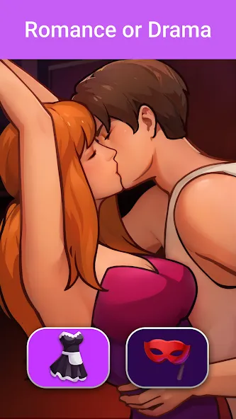 Взломанная LUV: Anime Girls Adult Game XX (ЛЮВ)  [МОД Unlocked] — стабильная версия apk на Андроид screen 3