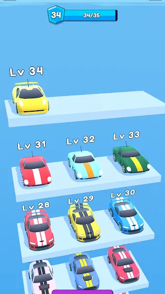 Скачать взлом Merge Car Run — Evolution Race (Мердж Кар Ран)  [МОД Menu] — полная версия apk на Андроид screen 2