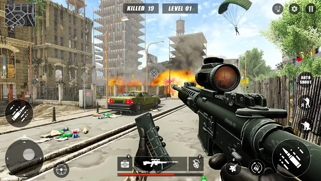 Взлом Code of Sniper 3D Gun Shooting  [МОД Mega Pack] — стабильная версия apk на Андроид screen 2