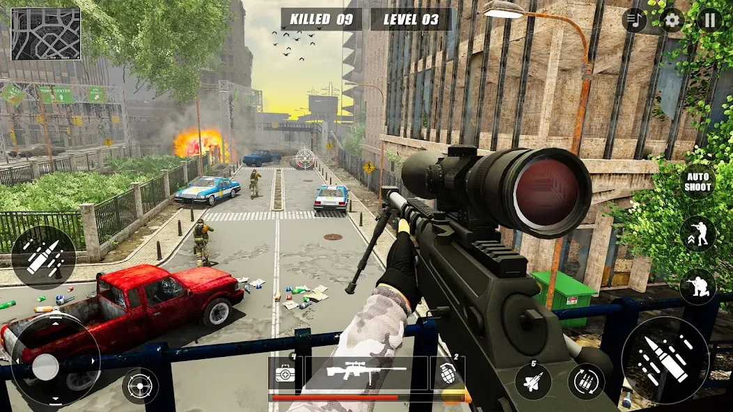 Взлом Code of Sniper 3D Gun Shooting  [МОД Mega Pack] — стабильная версия apk на Андроид screen 4