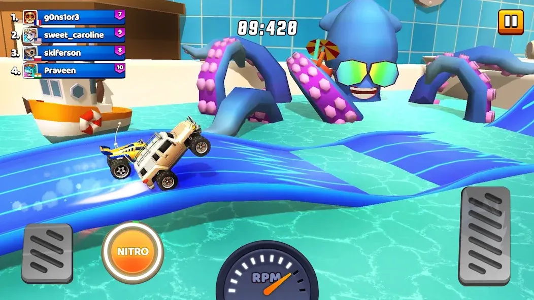 Скачать взлом Nitro Jump — Car Racing (Нитро Джамп Рейсинг)  [МОД Unlimited Money] — последняя версия apk на Андроид screen 2