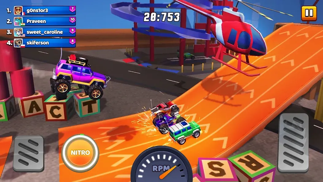 Скачать взлом Nitro Jump — Car Racing (Нитро Джамп Рейсинг)  [МОД Unlimited Money] — последняя версия apk на Андроид screen 3