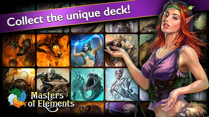 Скачать взломанную Masters of Elements－Online CCG  [МОД Все открыто] — последняя версия apk на Андроид screen 2