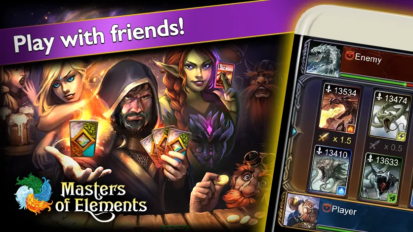 Скачать взломанную Masters of Elements－Online CCG  [МОД Все открыто] — последняя версия apk на Андроид screen 4