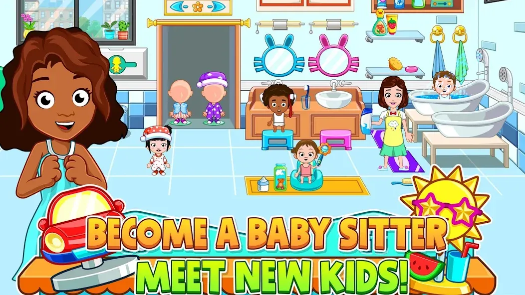 Скачать взломанную My City : Babysitter (Мой город)  [МОД Unlocked] — стабильная версия apk на Андроид screen 5