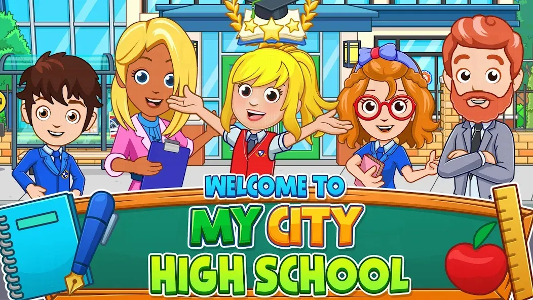 Скачать взломанную My City : High School (Мой город)  [МОД Unlimited Money] — последняя версия apk на Андроид screen 1