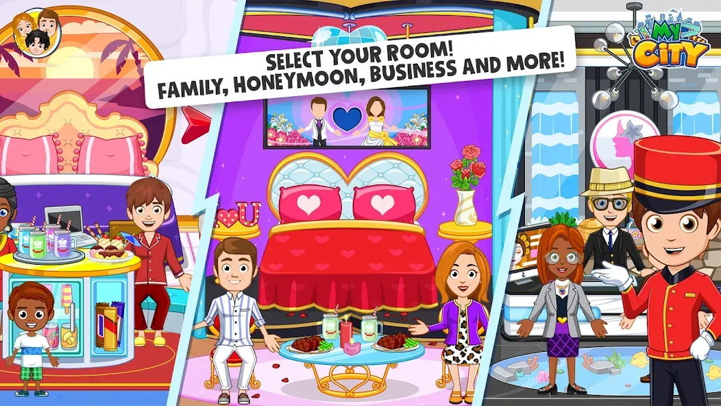 Взлом My City : Hotel (Мой Город)  [МОД Unlimited Money] — стабильная версия apk на Андроид screen 3